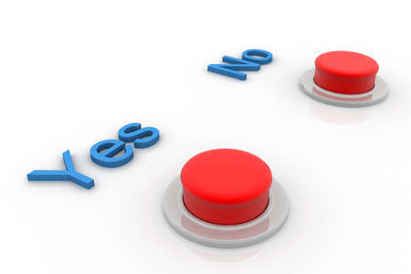 Yes and No buttonsの写真素材