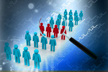 Focus Group  Magnifying glass  Abstract background 	の写真素材