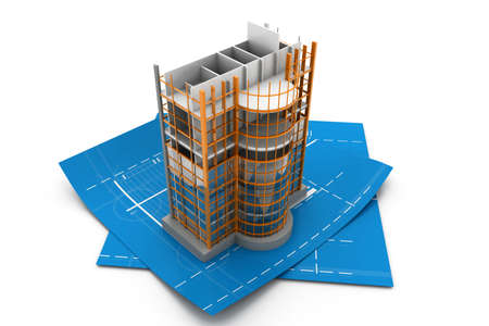 modern project of buildingの写真素材