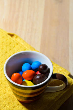 Colorful Candy Balls in a cup