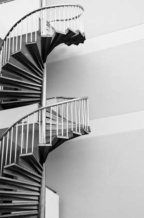 winder for fire exit in black and whiteの写真素材