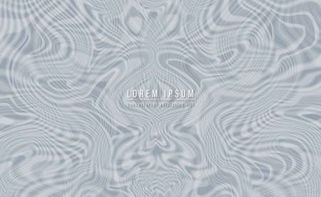 Seamless abstract background. Smooth fluid gray lines pattern. Trendy textile, fabric, wrapping. Vector illustrationのイラスト素材