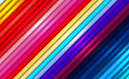 Abstract oblique colorful stripes background. Vector illustrationのイラスト素材