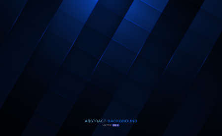 Geometric abstract background. Dark blue sliced surface. Vector illustrationのイラスト素材
