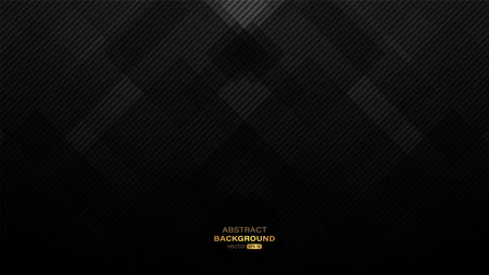 Abstract line strip on black color gradient background with geometric shapes. Modern design template elements. Vector illustrationのイラスト素材