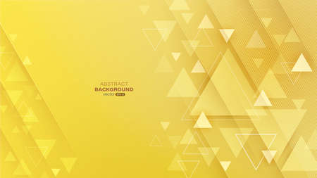 Triangle shape abstract geometric yellow background. Vector illustration.のイラスト素材