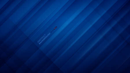 Geometric blue with layer element on dark blue abstract background. Illustration in vector format