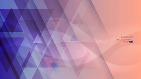 Colorful Triangle shape geometric with lines abstract background. Vector illustrationのイラスト素材