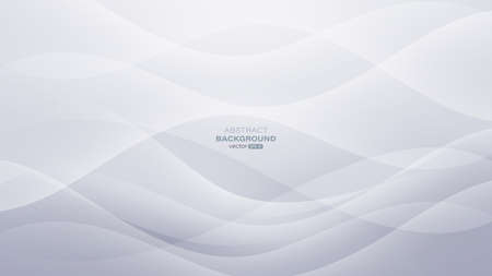 Abstract trendy white and gray gradient curve background. Vector illustrationのイラスト素材