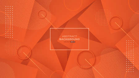 Orange square abstract background design. Design elements using geometric shape. Vector illustration