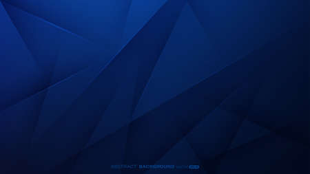 Dark blue abstract background with triangle, lines stripe and light composition. Modern polygonal design concept. Vector illustrationのイラスト素材