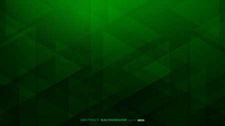 Abstract dark green geometric background. Composition of triangle shape with lines and stripes. Vector illustrationのイラスト素材
