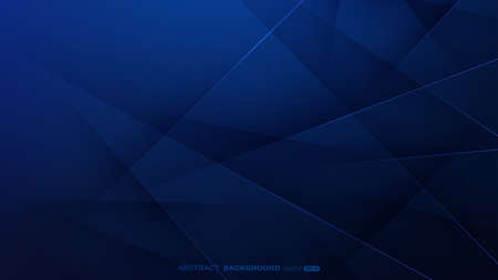 Dark blue abstract background with triangle, lines and light composition. Vector illustrationのイラスト素材