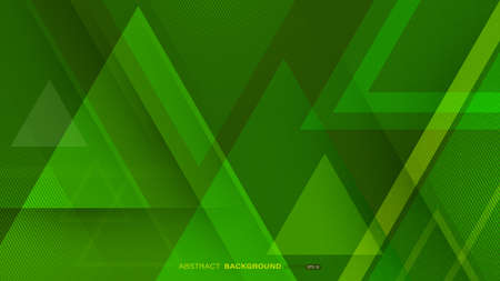 Geometric green abstract background with diagonal line and triangle shape. Vector illustrationのイラスト素材