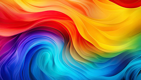 Abstract colorful swirl background style of multilayered texture, dynamic energy flow.  Generative AIの素材