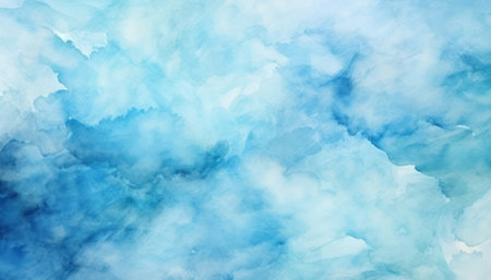 Blue abstract watercolor painting background. Generative AIの素材