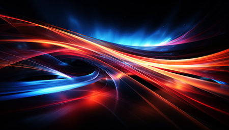 Abstract colorful light background, speed, and motion. Generative AIの素材
