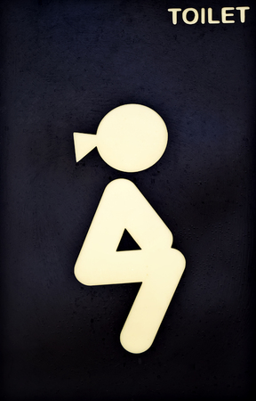 Sign of public toilets female restroomの写真素材