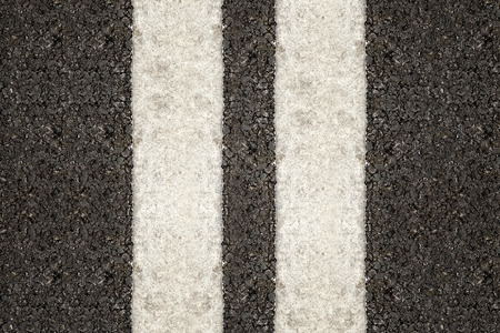 Double white lines on asphalt road for background.の写真素材
