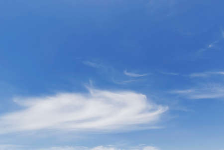 Blue sky and blowy of white cloudの写真素材