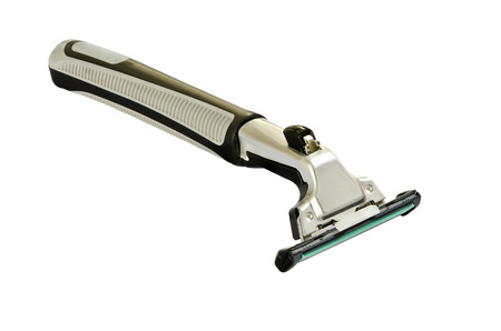 shaving razor on a white backgroundの写真素材