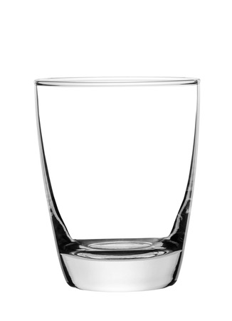 Empty glass on white backgroundの写真素材