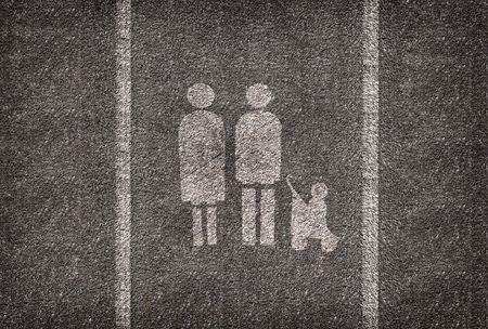 A symbol parking spot  intended only for families.の写真素材