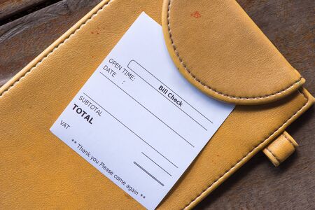 Receipt Bill in Folder Shopping Payment Retail Businessの写真素材