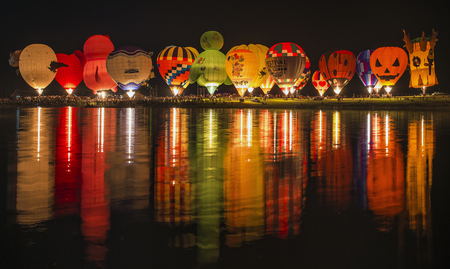 CHIANG RAI, THAILAND - FEBRUARY 14, 2017 : International Balloon Fiesta 2017 is the festival of happiness at Singha Park Chiang Rai 14- 18 February 2017 northern of Thailand.のeditorial素材