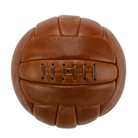 Vintage Football / Soccer Ball Isolated Photograph on White Background - Imageの写真素材