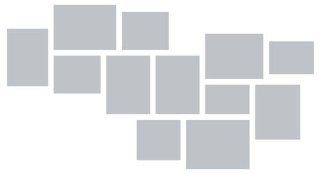 Vector Mood Board & Branding Presentation. Creative Theme Mood Board, Logo Template, Collage Frames with Universal Colour Palette. Picture Display & Montage.のイラスト素材