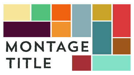 Vector Mood Board & Branding Presentation. Creative Theme Mood Board, Logo Template, Collage Frames with Universal Colour Palette. Picture Display & Montage.のイラスト素材