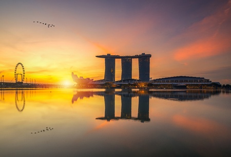 Sunrise at Marina Bay Sandsの素材