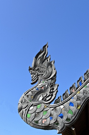 A photo of Naga Roof at Wat Jetiyaluang  の写真素材