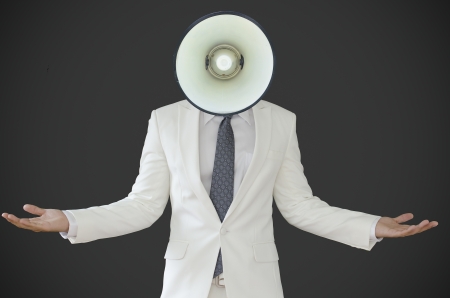 A photo of Business man with bell head の写真素材