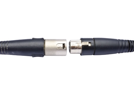 XLR cable with male and female plugの写真素材