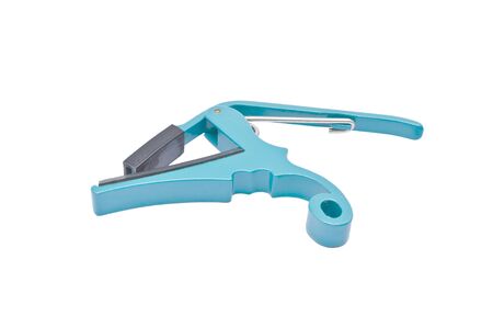 light sea green string capo on white backgroundの写真素材