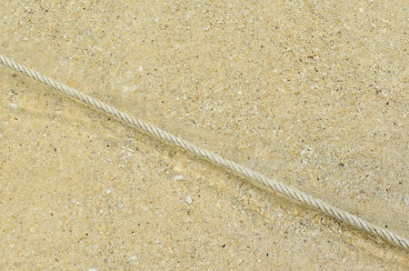 rope in the seaの写真素材