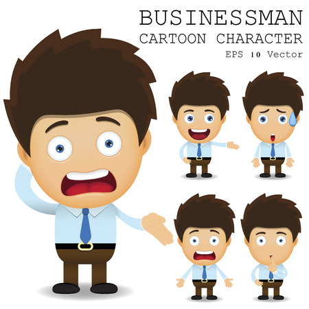 Businessman cartoon characterのイラスト素材