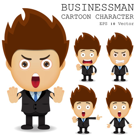 Businessman cartoon character EPS 10 vectorのイラスト素材