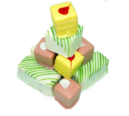 Holiday Petite Fours stacked の写真素材