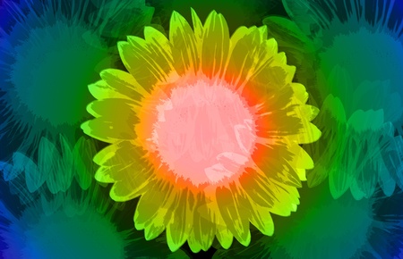 Glow Flowersの写真素材