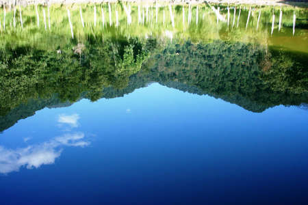 Mountain reflectionの写真素材