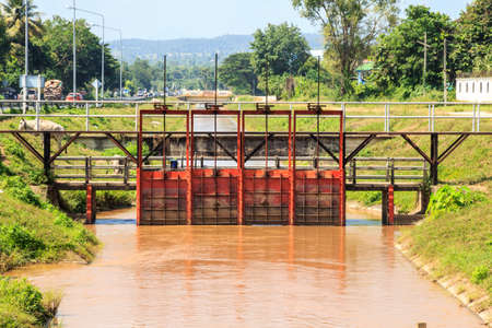 Floodgates for agricultureの写真素材