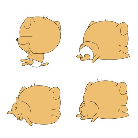 Humorous and comical character, illustration set.のイラスト素材