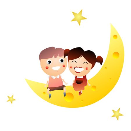 Gradation Comic Charactersのイラスト素材