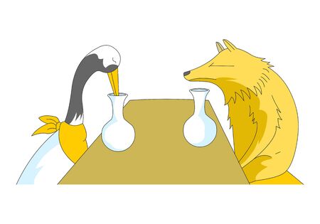 Comic animal character illustration, allegoryのイラスト素材