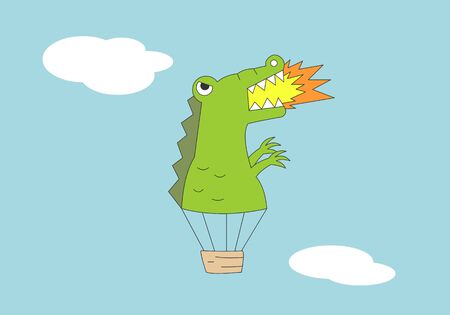 Comic animal character illustration, Dinosaursのイラスト素材