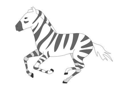 Comic animal character illustration, Horseのイラスト素材