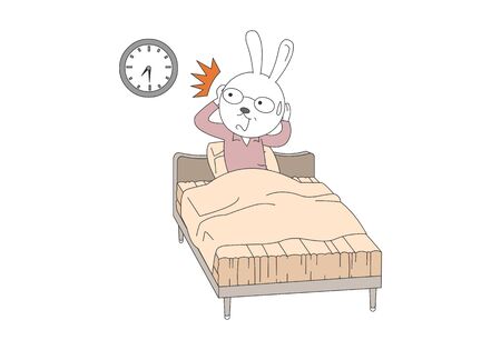 Comic animal character illustration, Rabbitのイラスト素材